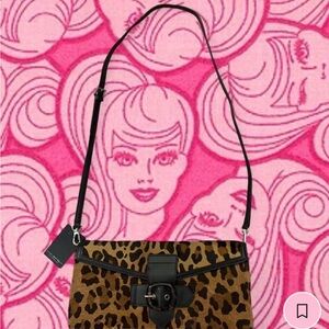 Via Spiga Leopard and Black Crossbody Bag